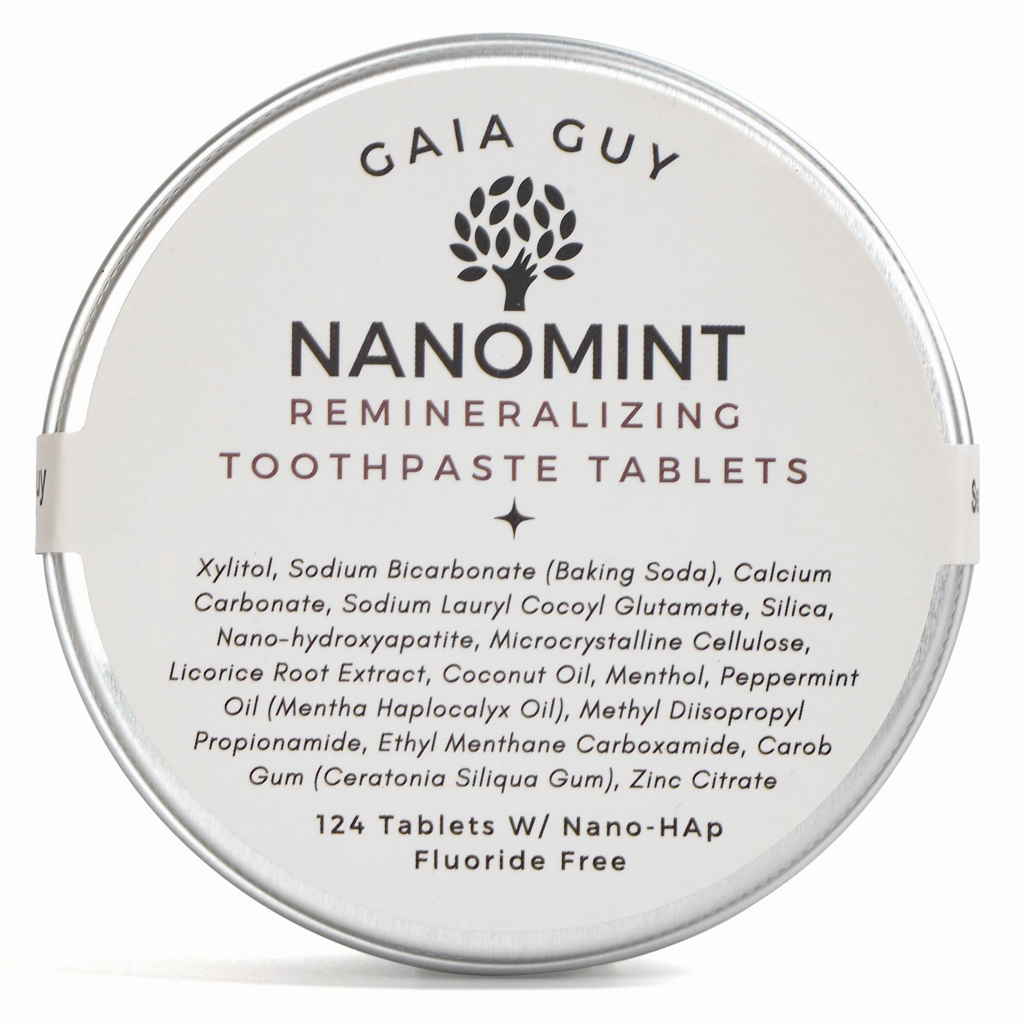 NanoMint Toothpaste Tablets with Nano-Hydroxyapatite | 124 Tabs, Fluoride-Free, Ideal for Travel - Mouthwash Tablet Too