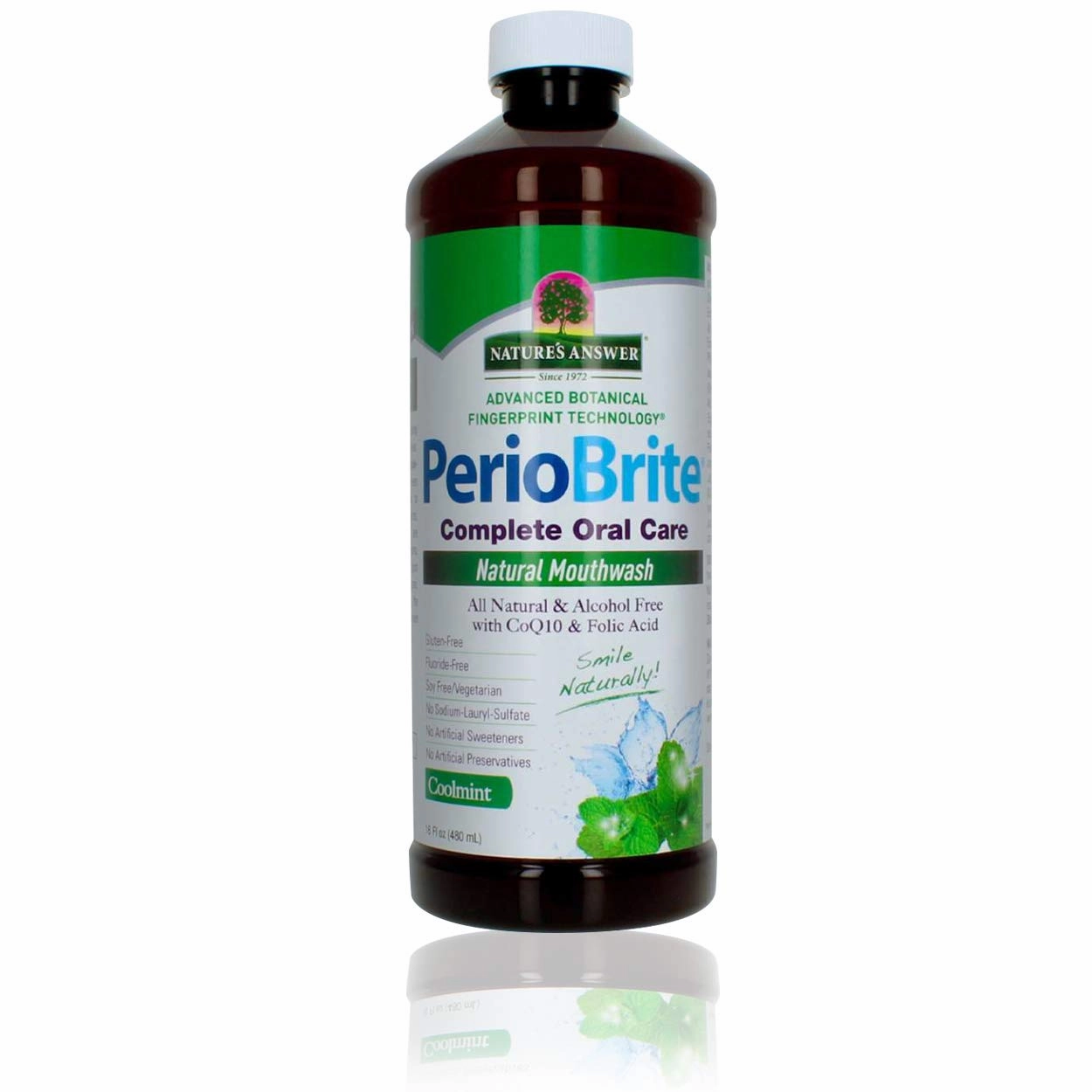 Nature's Answer PerioBrite Mouthwash Cool Mint 16 Oz (480ml)