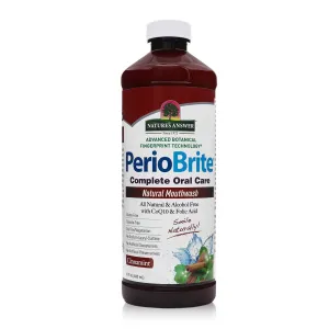 Nature's Answer Periobrite Alcohol-Free Mouthwash, Cinamint, 16 Ounce (2 Pack) | Fluoride Free | Breath Freshener | Stain Remover | Natural Teeth Whitener