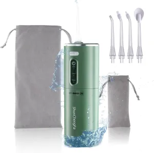 Oral Irrigator Water Flosser for Teeth & Braces Care, Portable Rechargeable IPX7 Waterproof, 3 Modes for Travel/Home Use (Dark Night Green)