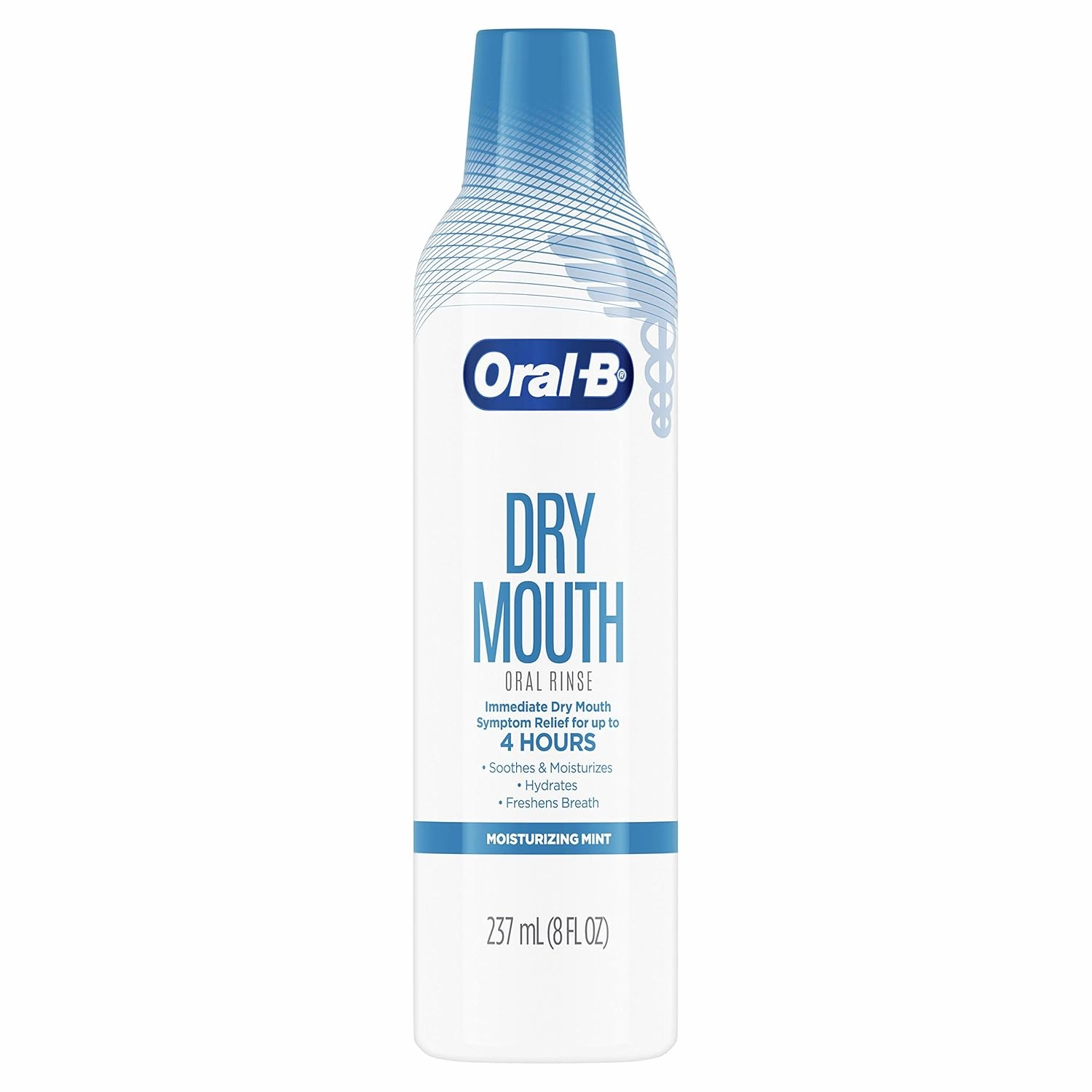 Oral-B Dry Mouth Oral Rinse Mouthwash, Moisturizing Mint, 237 Ml, (8 Fl Ounce), 1 count