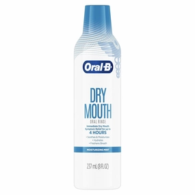 Oral-B Dry Mouth Oral Rinse Mouthwash, Moisturizing Mint, 237 Ml, (8 Fl Ounce), 1 count