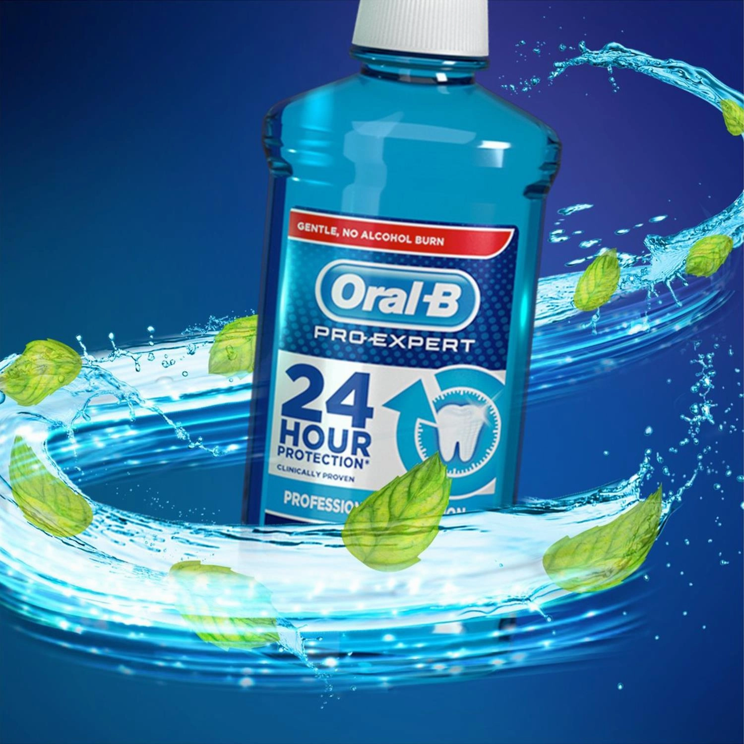 Oral-B Pro-Expert 24 Hour Professional Protection Fresh Mint Mouthwash, 500ml