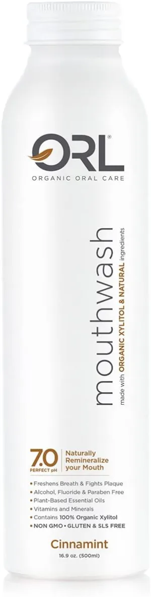 ORL Natural & Organic Mouthwash Uniquely Formulated to Clean Your Mouth Whiten Your Teeth Strengthen Tooth Enamel
