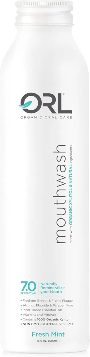 ORL Natural & Organic Mouthwash Uniquely Formulated to Clean Your Mouth Whiten Your Teeth Strengthen Tooth Enamel