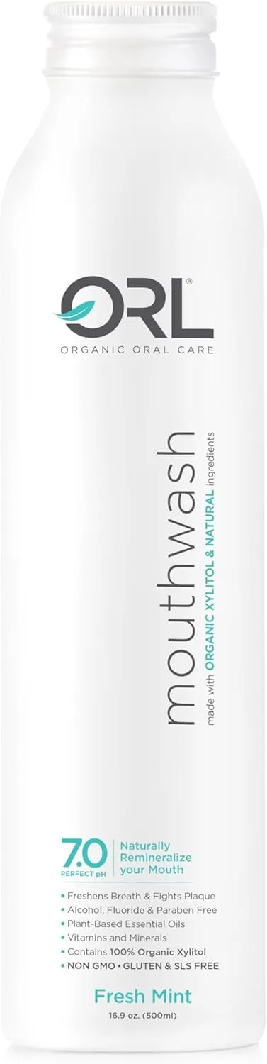 ORL Natural & Organic Mouthwash Uniquely Formulated to Clean Your Mouth Whiten Your Teeth Strengthen Tooth Enamel