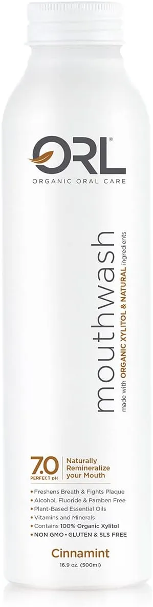 ORL Natural & Organic Mouthwash Uniquely Formulated to Clean Your Mouth Whiten Your Teeth Strengthen Tooth Enamel
