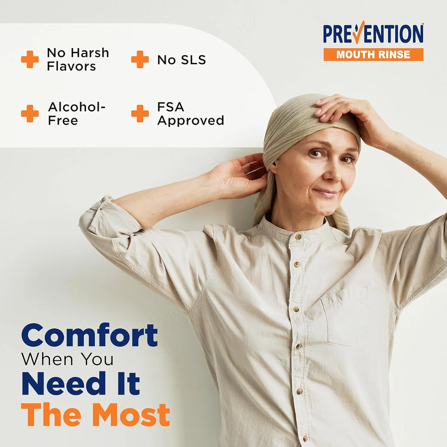 Prevention Oncology Alcohol Free Mouthwash, Soothing, Gentle, & Moisturizing, Mouthsore and Dry Mouth Mouthwash Specially Formulated for Patients Undergoing Oncology Treatment - 16 oz Bottle, 1-Pack