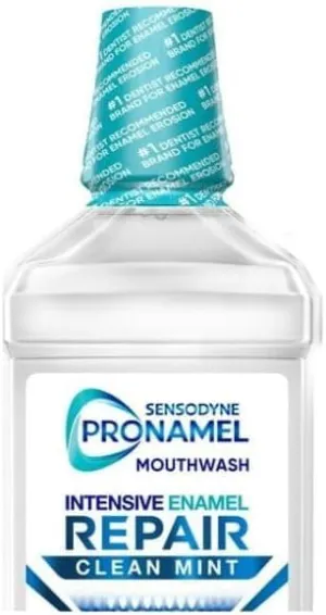 Pro-namel Intensive Enamel Repair Mouthwash to Help Actively Repair Enamel and Protect Against Cavities, Clean Mint, 16.9 Fl Oz, for Adults Pack of 1