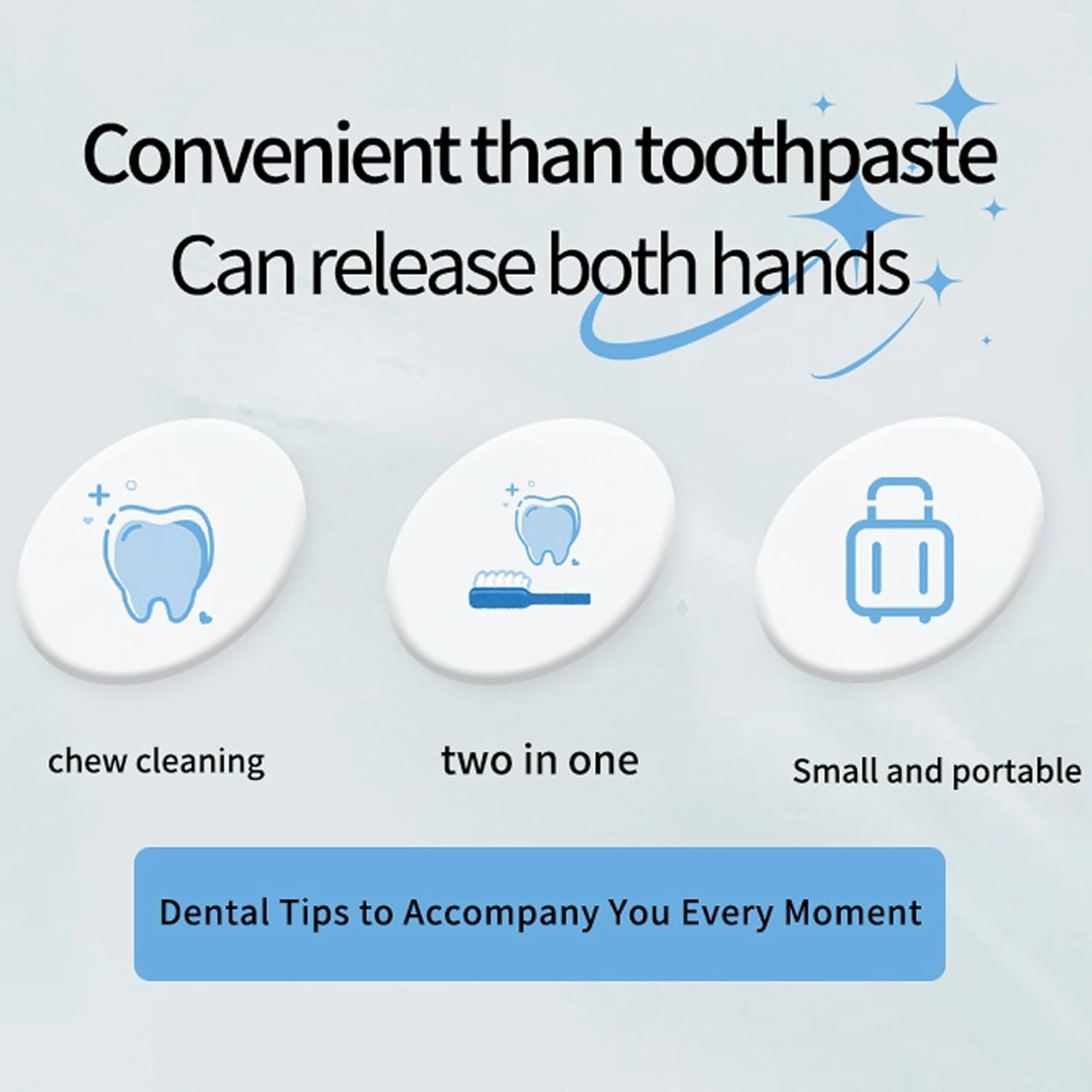 Probiotic mouthwash Tablets for Fresh Breath and Oral Health, whiten Teeth, Support Healthy Gums and Oral microbiota, Environmentally Friendly and Portable Oral Care. (Morning Mint,2PCS)