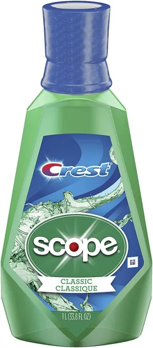 Procter & Gamble (Pack of 2) - Crest Scope Mouthwash - Classic - 33.8 oz (1L)