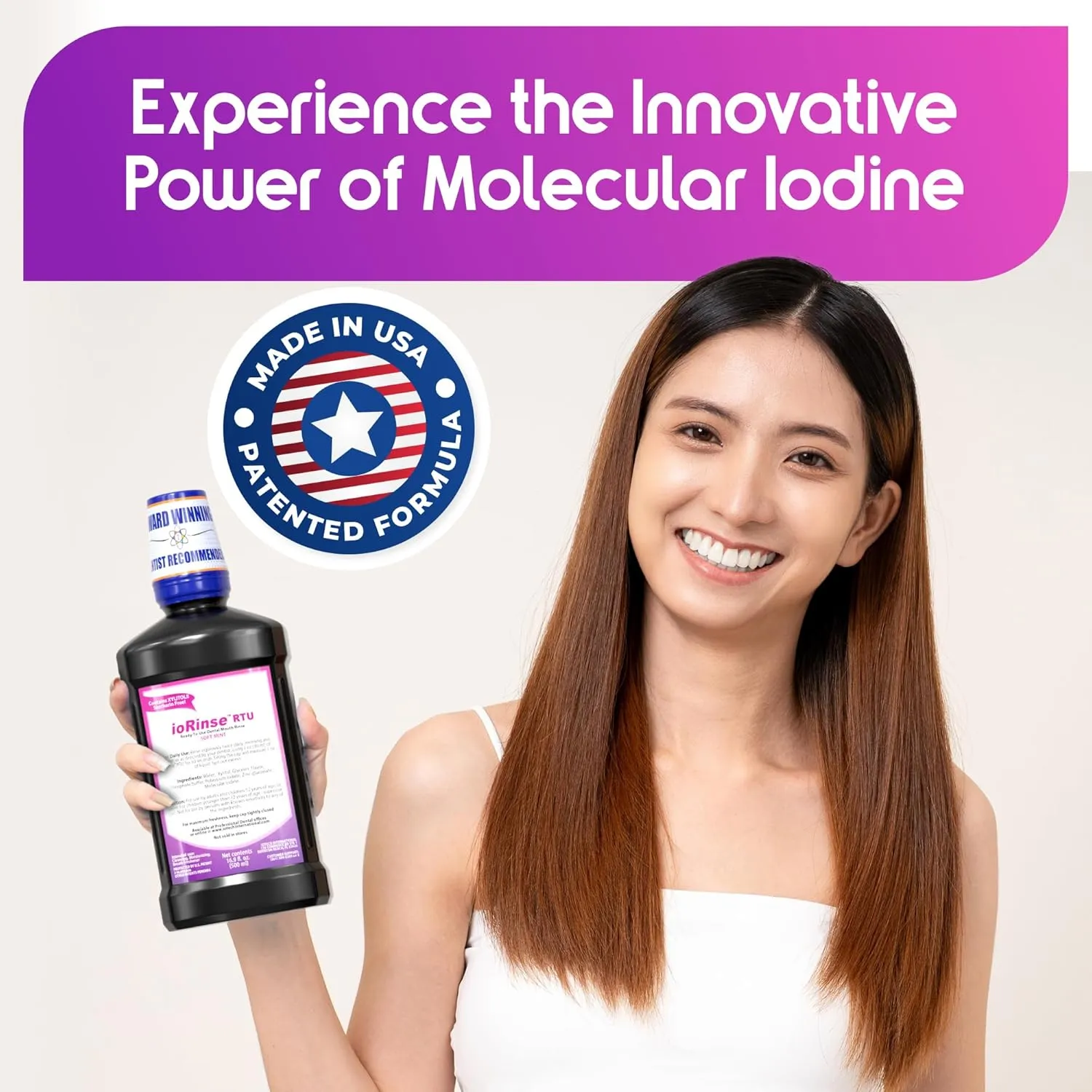 Recommended by 1,000s of Dental Professionals Because it Simply Works Better. Professional Strength ioRinse RTU. Powerful, Long-Lasting, Breath freshening That You Can Trust. Soft Mint 16 oz