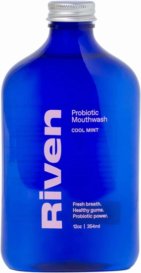 Riven Probiotic Mouthwash 2-Pack - Made in USA - pH Balancing Oral Rinse with Probiotics - Fluoride-Free, Alcohol-Free, Paraben-Free, Vegan, Gentle and Effective for Gum Health and Fresh Breath