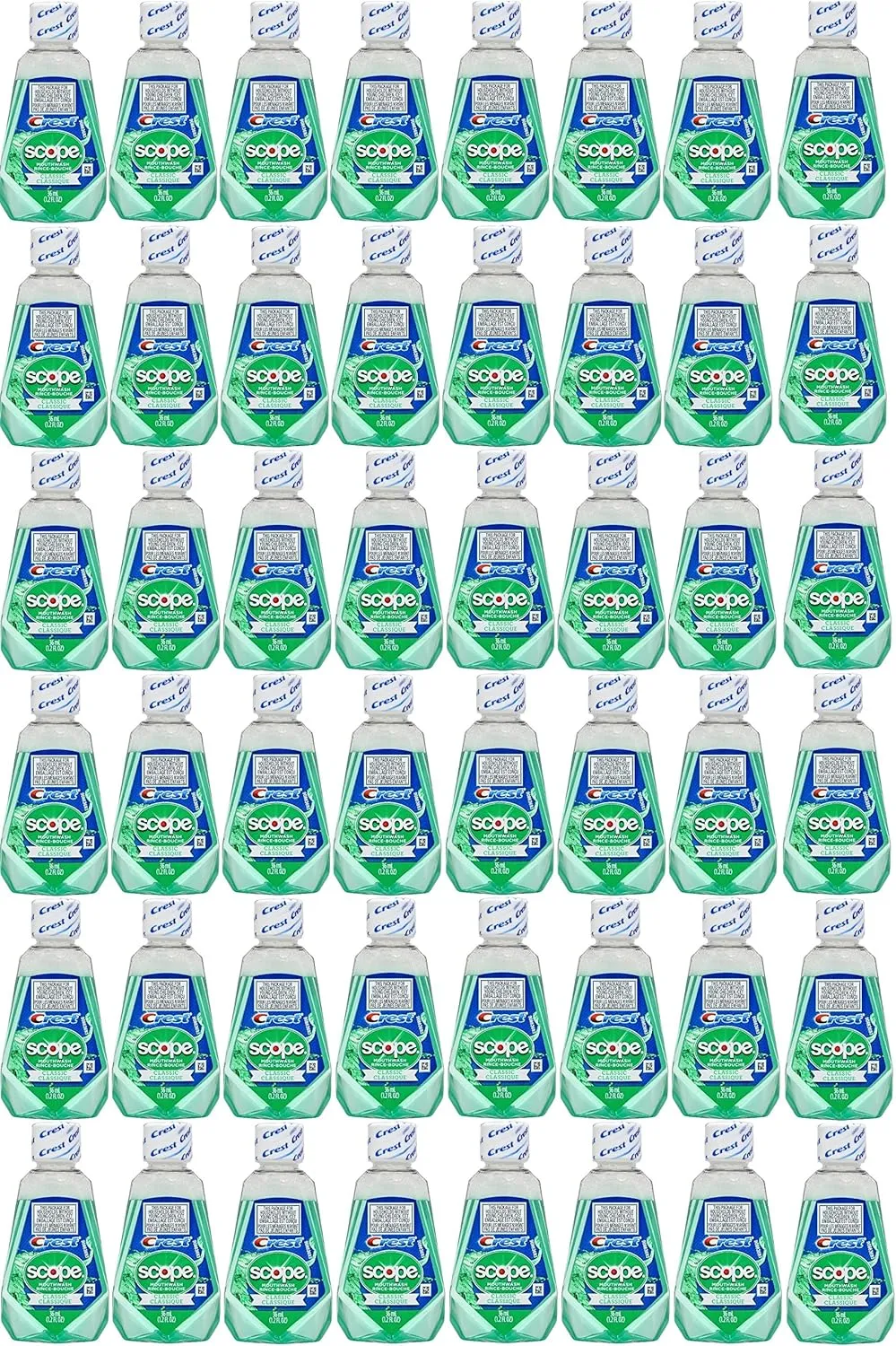Scope Travel Size Mouthwash Classic Original Mint 1.2 Oz 48 Pack