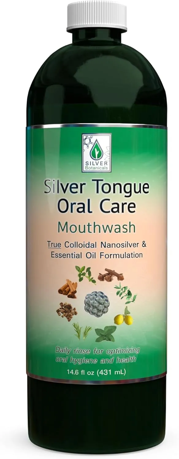 Silver Tongue Oral Care - All Natural Colloidal Silver Mouthwash, 16 oz.