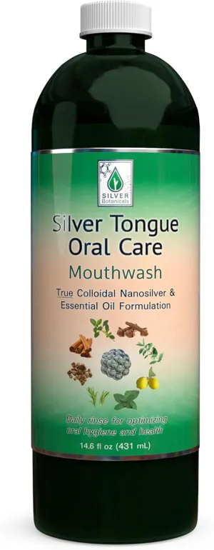 Silver Tongue Oral Care - All Natural Colloidal Silver Mouthwash, 16 oz.