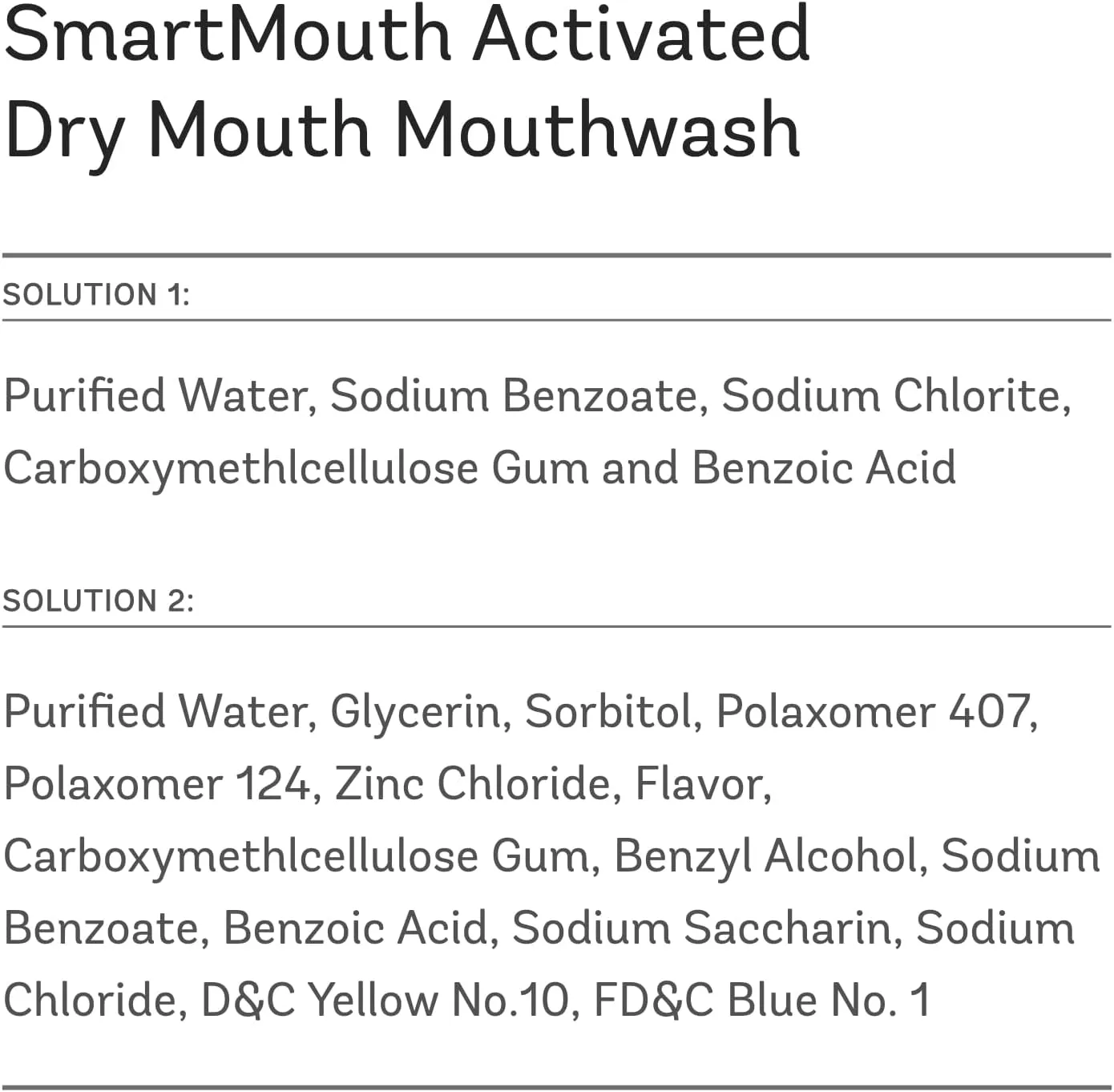 SmartMouth Activated Dry Mouth Mouthwash, Dry Mouth and Bad Breath Relief, Mint, 16 fl oz, 2 Pack