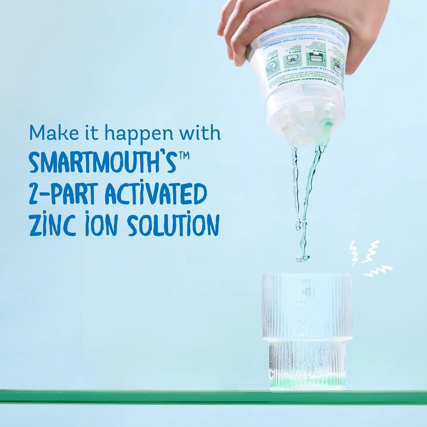 SmartMouth DDS Activated Clinical Mouthwash - for Fresh Breath - Clinical Strength Mouthwash for Gum Health, Gingivitis & More - Clean Mint Flavor, 16 fl oz (2 Pack)