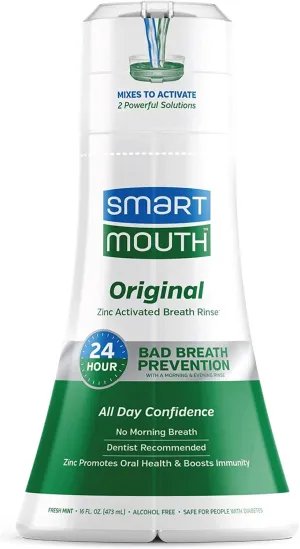 SmartMouth Original Activated Mouthwash Clean Mint - 16 oz, Pack of 5