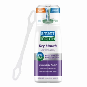 SmartMouth Dry Mouth Activated Mouthwash & Tongue Cleaner, Dry Mouth & Bad Breath Relief
