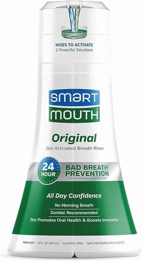 SmartMouth Original Activated Mouthwash Clean Mint - 16 oz, Pack of 4