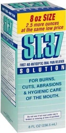 S.T.37 Liquid Mouth Wash, Antiseptic Solution - 8 Oz(Pack of 2)