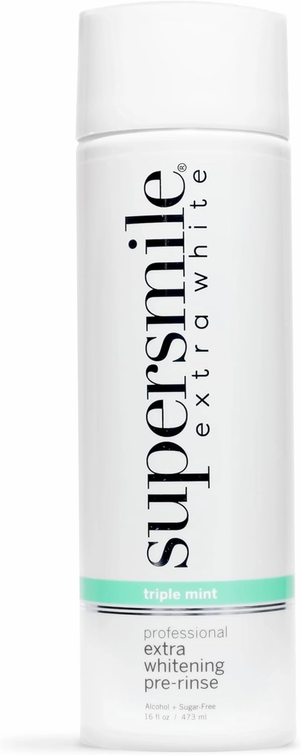 Supersmile Extra Whitening Pre-Rinse - Clinically Formulated Pre-Brush Dental Mouthwash, 16 Fl. Oz (1-Bottle)