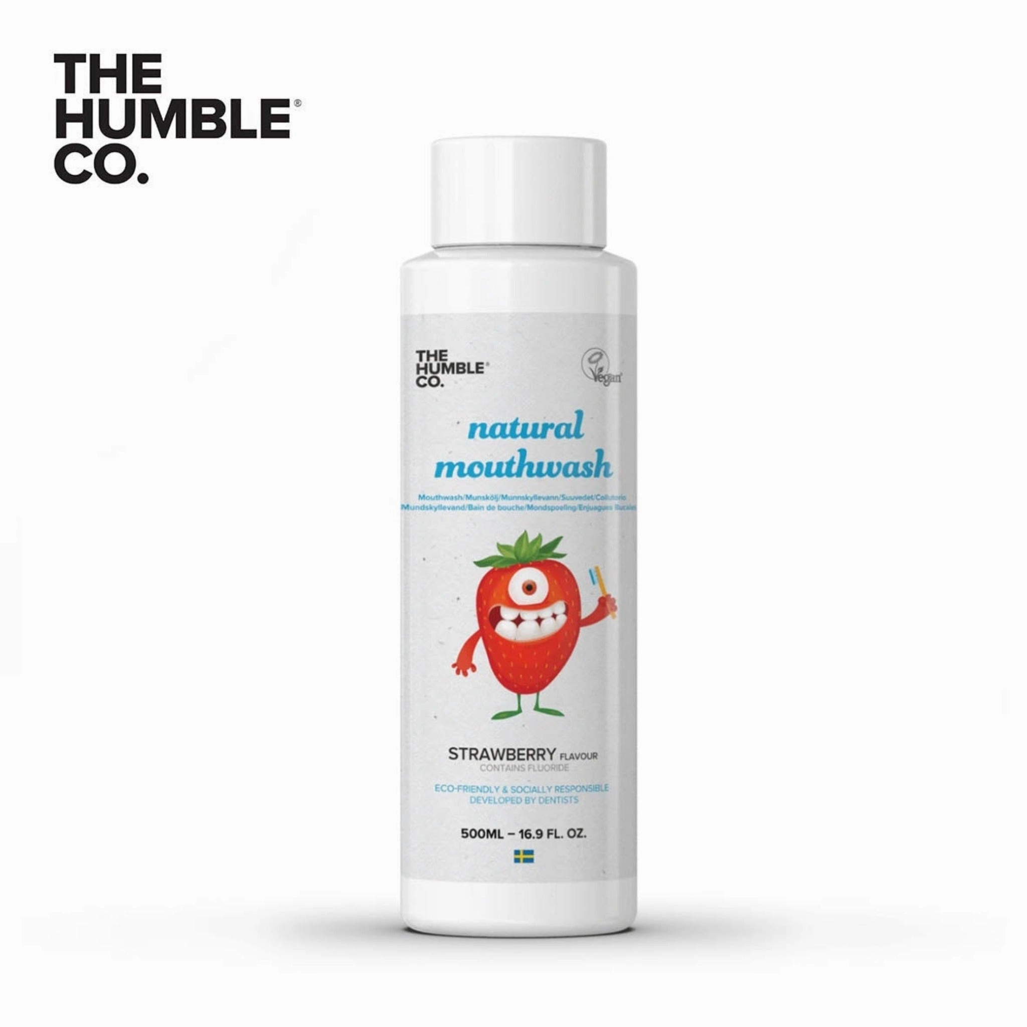 The Humble & Co. Kids Mouthwash Strawberry 500ml with Flouride