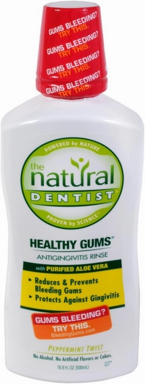 The Natural Dentist Moisturizing Healthy Gums Antigingivitis Rinse, Peppermint Twist 16.90 oz (Pack of 7)
