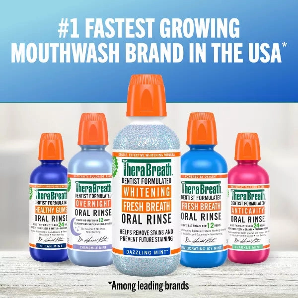 TheraBreath Whitening Mint Mouthwash - Dazzling Mint