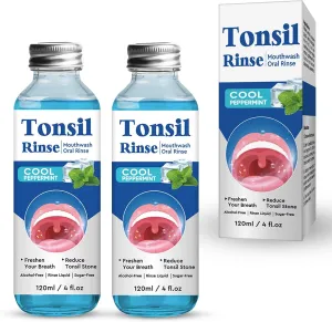 Tonsil Stone Remover, 2Pack Nature Tonsil Stone Mouthwash or Oral Rinse Liquid to Remove Bad Breath, Soothe Dry Mouth & Fresh Breath, Tonsil Stone Removal Liquid, 4Fl Oz