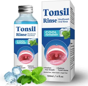 Tonsil Stone Remover, Natural Tonsil Stone Mouthwash, Alcohol Free Oral Rinse Liquid to Soothe Tonsil Stone and Bad Breath Freash