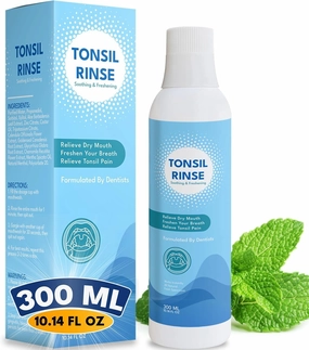 Tonsil Stone Mouth Wash - Tonsil Stone Oral Mouthwash & Tonsil Rinse for Tonsil Stones Natural Ingredients Oral Rinse Liquid, Tonsil Stone Liquid Remover, 300ml