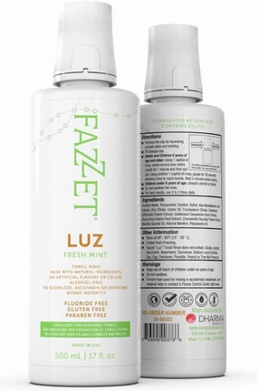 Tonsil Stone Mouthwash for Stone Remover – Tonsil Stone Removal, Treatment of Natural Tonsil Stone, Combat Bad Breath & Get Rid of Dry Mouth – Gluten Paraben & Alcohol Free, Fresh Mint FAZZET LUZ