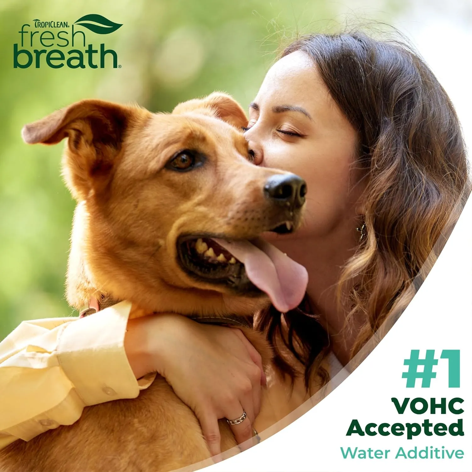 TropiClean Fresh Breath Advanced Whitening Water Additive for Dogs | Breath Freshener and Teeth Cleaning Solution | 3D MICROGUARD | 33.8oz